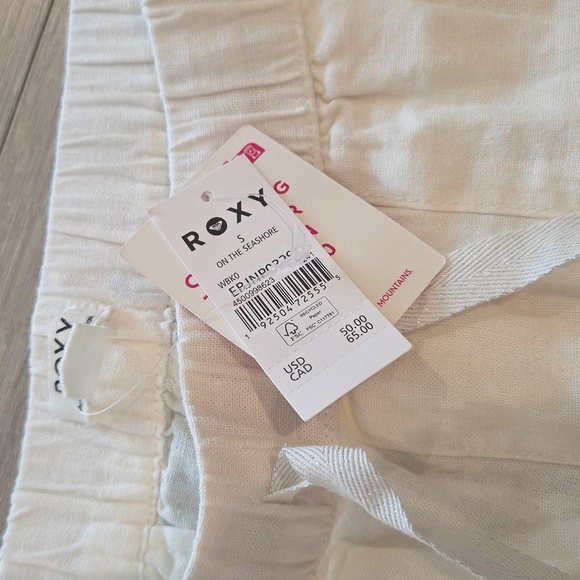 NWT- Roxy On The Seashore Linen Blend Pants - Picture 3 of 4